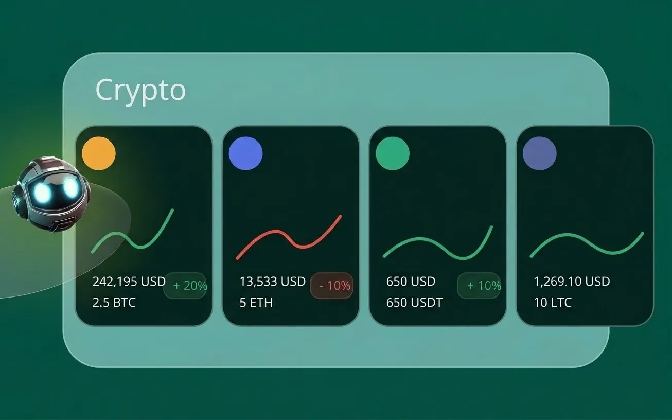Crypto trading interface